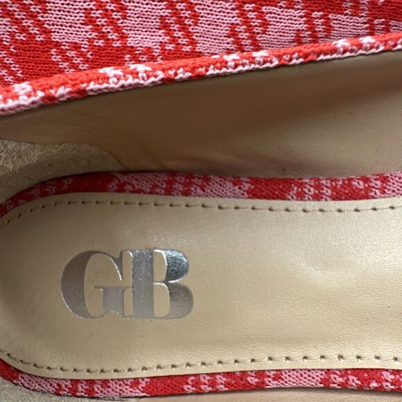 Gianni Binni Red Pink houndstooth ballet Flats Sz 6 - Picture 9 of 9